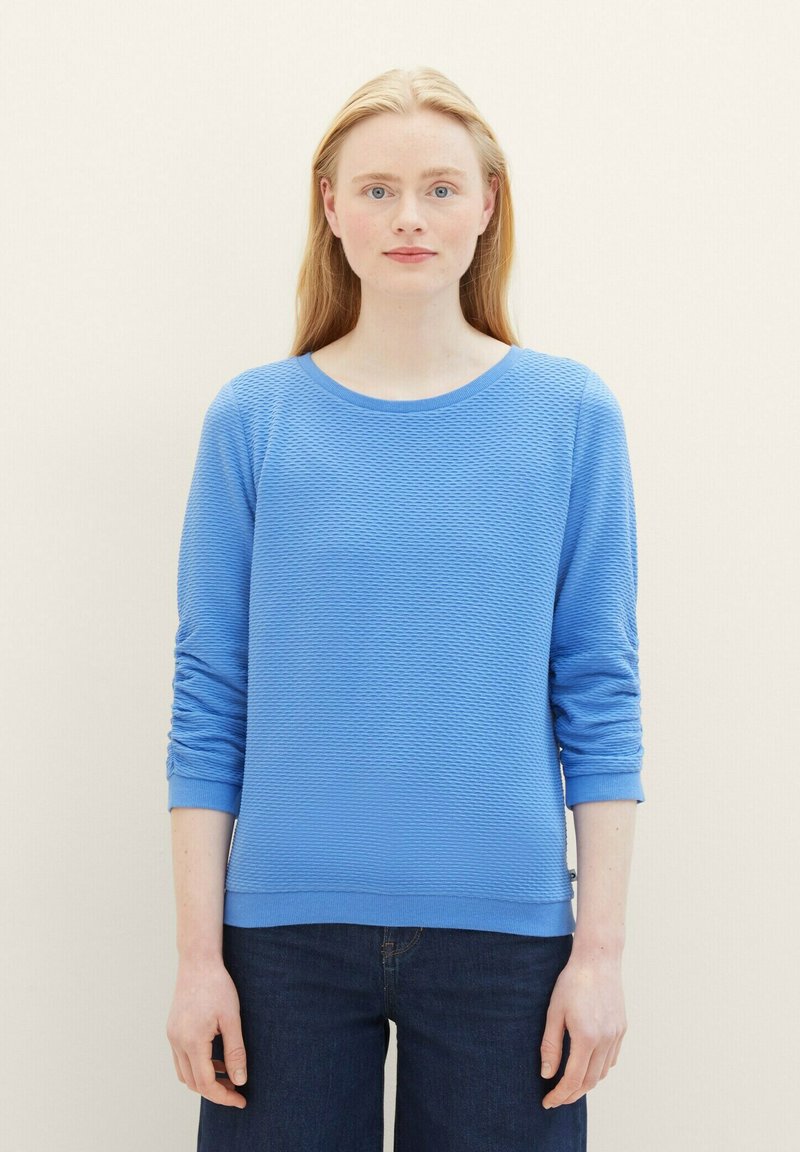 TOM TAILOR DENIM STRUCTURED - Sweatshirt - sicilian blue
