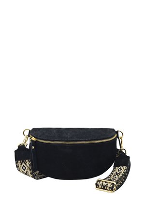 DEMI LUNE B - BANANE - Sac bandoulière - noir nubuck