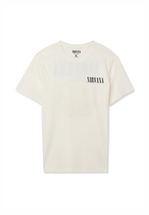 Terranova, NIRVANA AVANTI E DIETRO - T-shirt con stampa - bianco lana