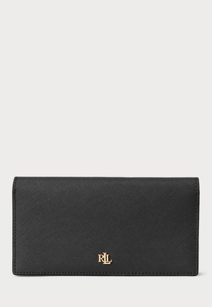 Lauren Ralph Lauren, CROSSHATCH LEATHER SLIM WALLET - Pénztárca - black