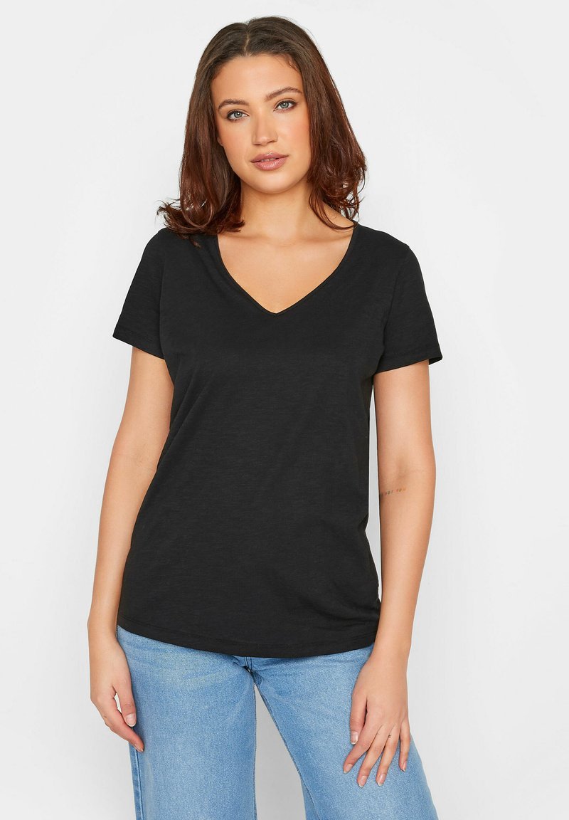 Long Tall Sally SHORT SLEEVE Tshirt basic black/zwart Zalando.nl
