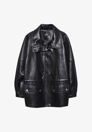 EFFECT MEDIUM-LENGTH - Manteau court - black