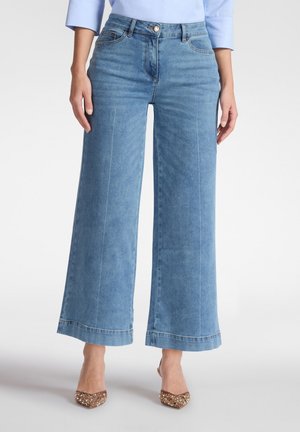 CROPPED WIDE LEG - Flared Jeans - azzurro