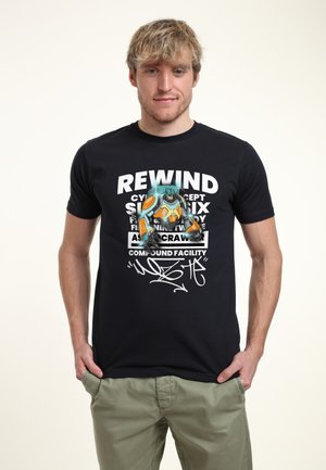 MATT KEELING REWIND - Print T-shirt - navy blue