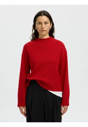 SLFCILLE O NECK - Strickpullover - equestrian red