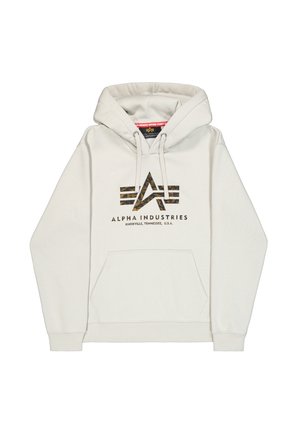 Alpha Industries, BASIC EFFECT PRINT - Sweat à capuche - stone