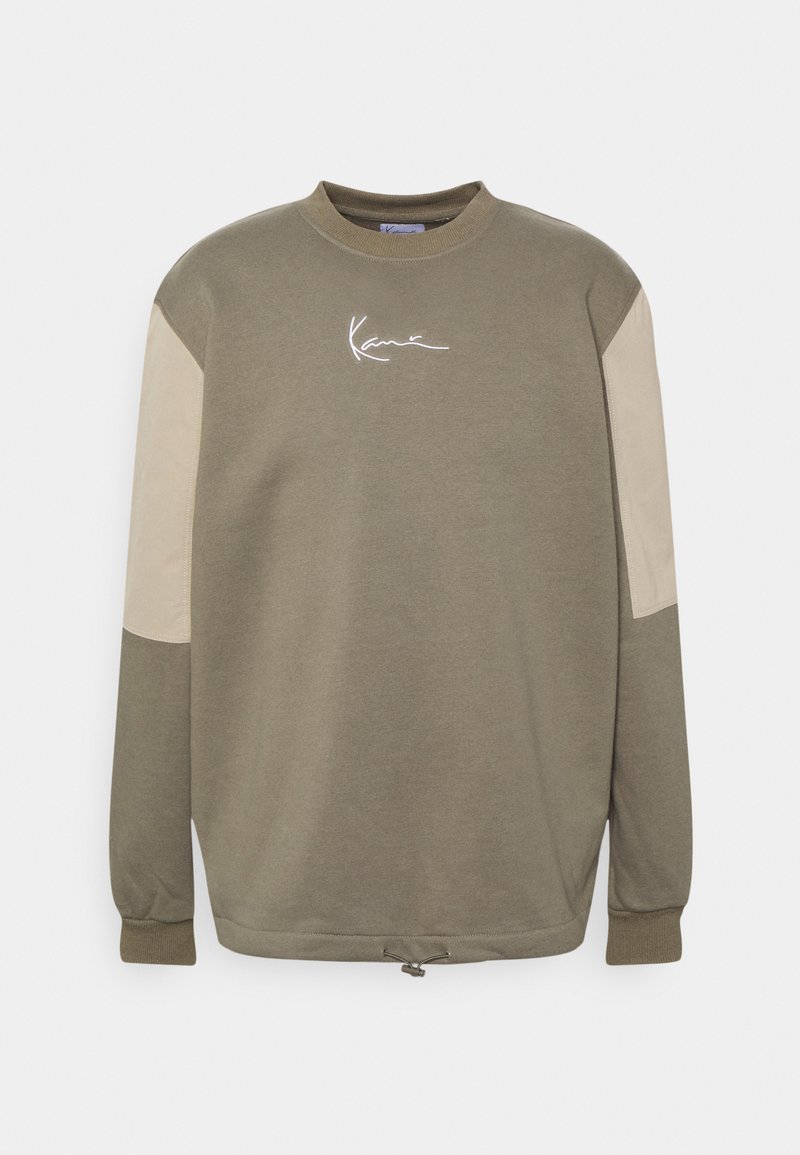 Damen Sweatshirts | Karl Kani SMALL SIGNATURE PATCHWORK CREW UNISEX Sweatshirt dark green/dunkelgrün - KR95093 Damen Sweatshirts | Karl Kani SMALL SIGNATURE PATCHWORK CREW UNISEX Sweatshirt dark green/dunkelgrün - KR95093
