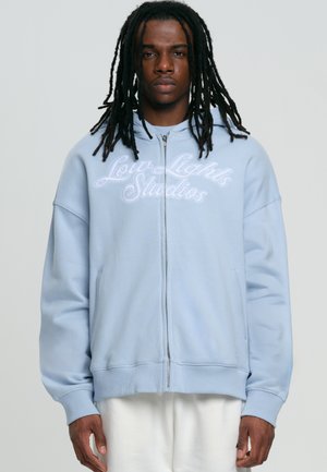SHUTTER ZIPPER HOODIE - Vetoketjullinen college - sky blue
