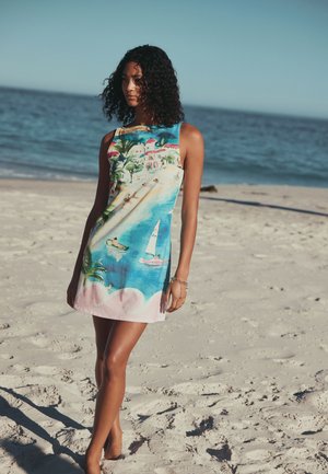 Next, REGULAR FIT - JERSEY SHIFT DRESS  . - Žerzejové šaty - blue pink