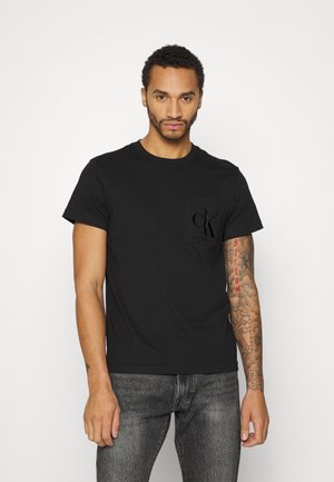 SPLICED POCKET TEE - T-shirt med print - black
