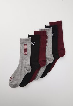 LOGO CREW SOCK UNISEX 6 PACK - Chaussettes - burgundy/black/grey