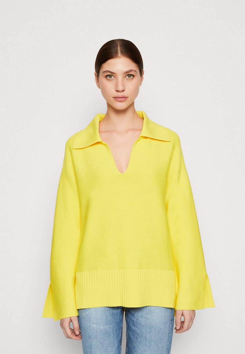 GANT OPEN COLLAR Jumper electric yellow/yellow Zalando.de