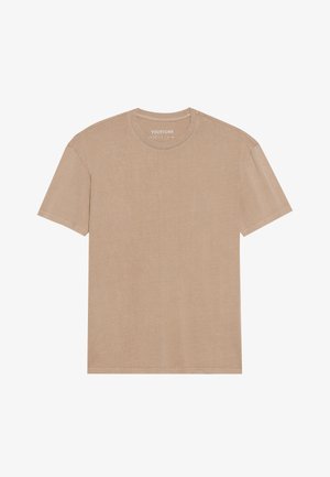 YOURTURN UNISEX BASIC GARMENT WASHED - Tricou basic - taupe