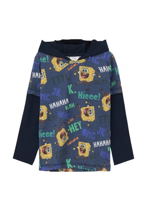 KAPUZEN MIT LAYERING-DETAIL - Kapuzenpullover - navy
