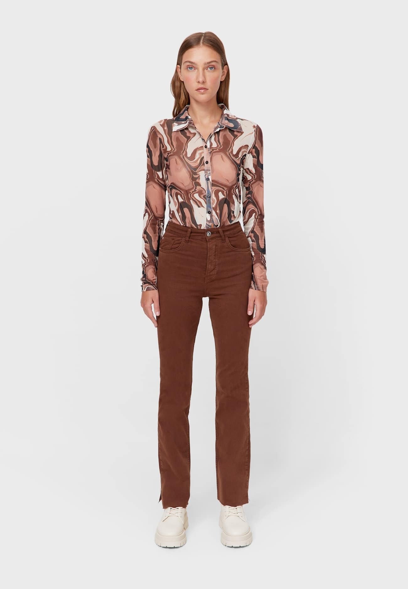 Stradivarius Jeans a zampa - brown/marrone - Zalando.it
