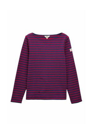 REGULAR FIT - BOAT NECK - Long sleeved top - red blue