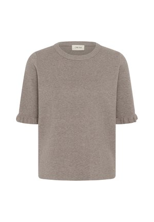 Cream, CRDELA KNIT PULLOVER - T-shirt basique - brown lentil melange