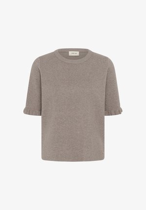 Cream, CRDELA KNIT PULLOVER - Základné tričko - brown lentil melange