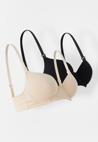 2 PACK - T-skjorte-BH - black/nude