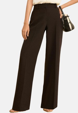 PETITE FIT HIGH WAIST WIDE LEG TAILORED - Broek - black