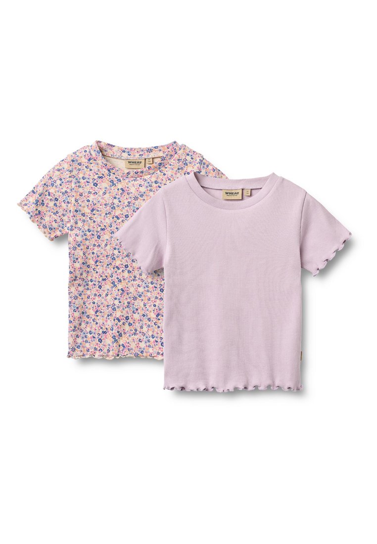 Wheat T-shirt print donkerroze Wheat T-shirt print donkerroze