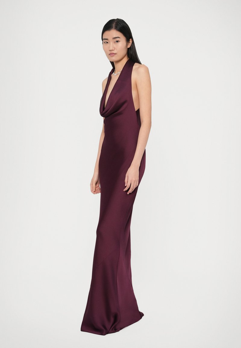 open lace back dress One Shoulder Knit Midi Dress