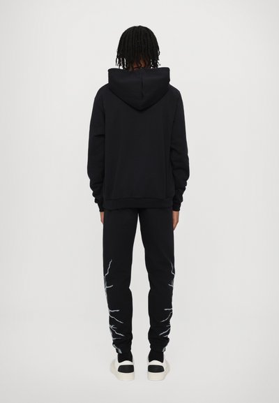 PHOBIA ARCHIVE HOODIE WITH LIGHTNING AND LOGO PRINT - Felpa - black/grey