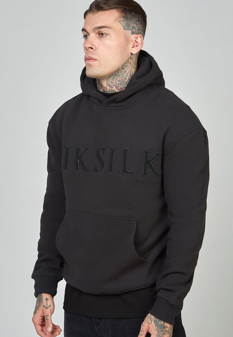 SIKSILK - FRONT BRANDED - Felpa con cappuccio - black, Ingrandire