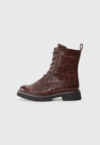Marco Tozzi Lace-up ankle boots - cafe structure