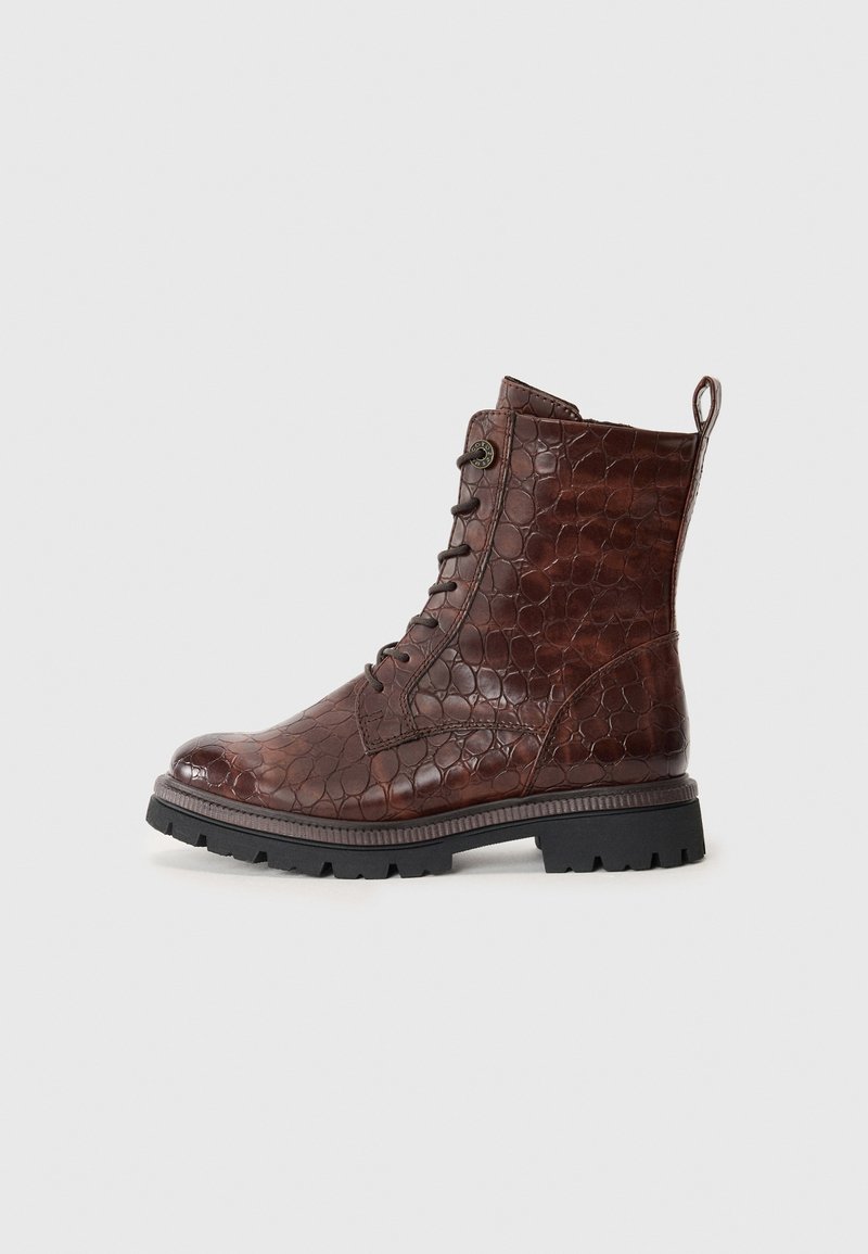Marco Tozzi Lace-up ankle boots - cafe structure