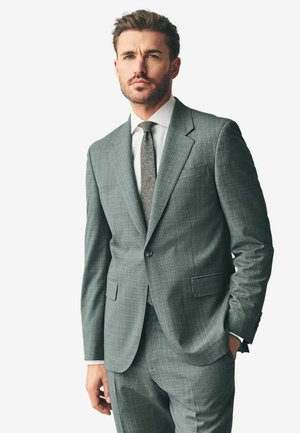 REGULAR FIT SIGNATURE TEXTURE MARZOTTO ITALIAN - Suit jacket - grey