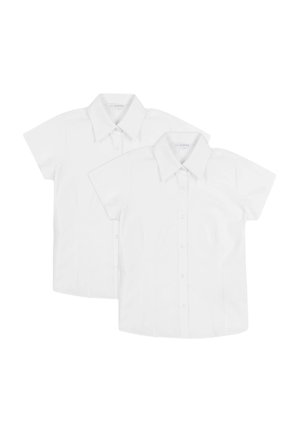 Marks & Spencer 2PK CAP SLEEVE EASY IRON SCHOOL - Chemisier - white