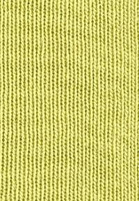 Helles, grün gesträuftes Stoffmuster mit vertikalen Linien und einem weichen, gestrickten Aussehen sowie leichten Farbvariationen.