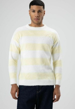 STRIPED BRUSHED- - Strickpullover - yellow