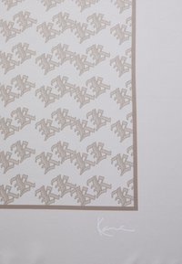 Karl Kani SMALL SIGNATURE  OLD ENGLISH SATIN SCARF - Fuliaras - offwhite taupe