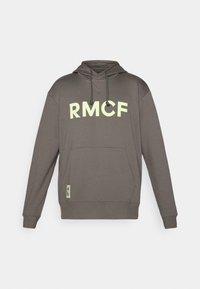 adidas Performance REAL MADRID SEASONAL HOODIE - Mikina s kapucí - utility grey/almost lime
