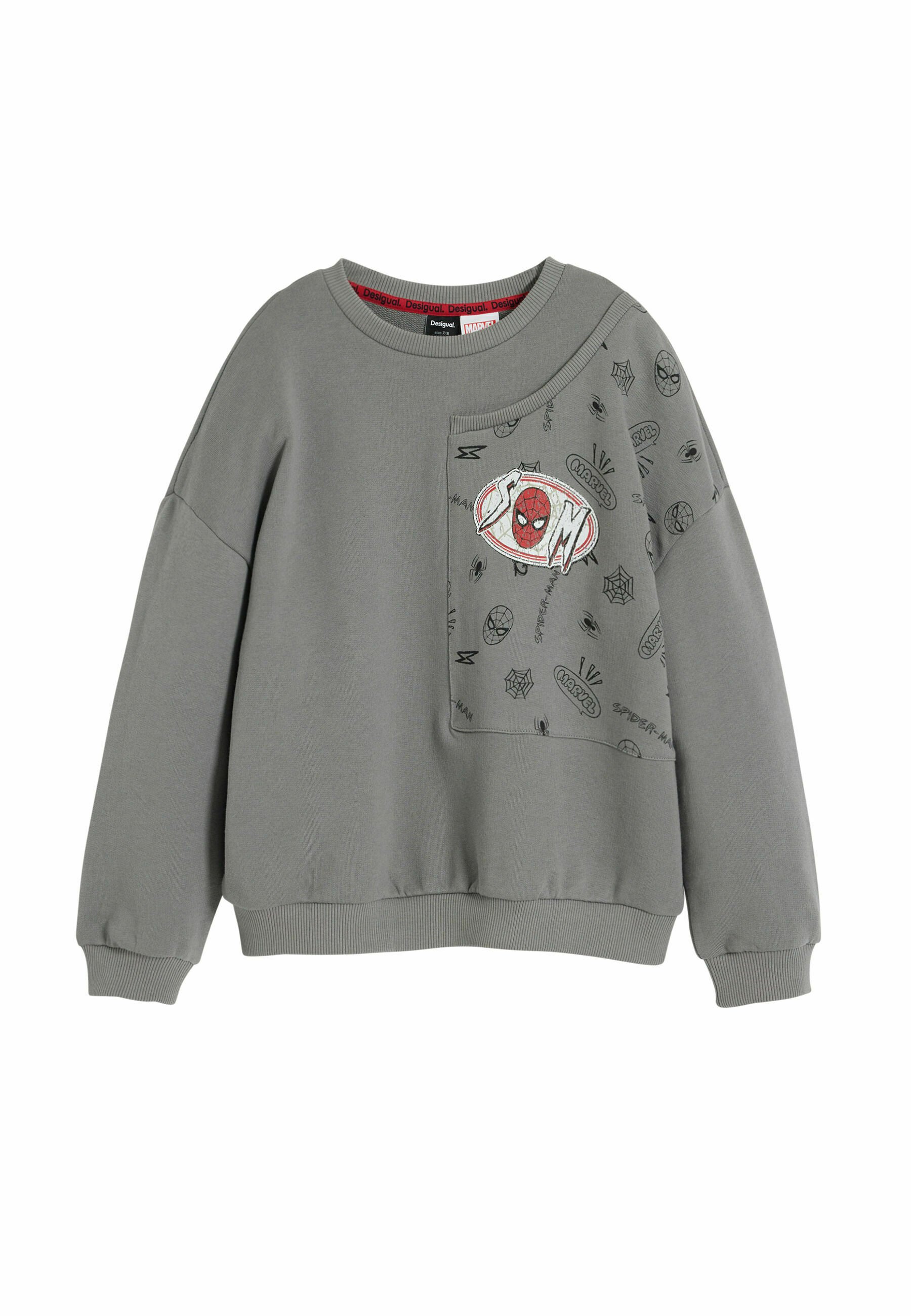 Desigual SPIDERMAN PATCH Felpa grey/grigio Zalando