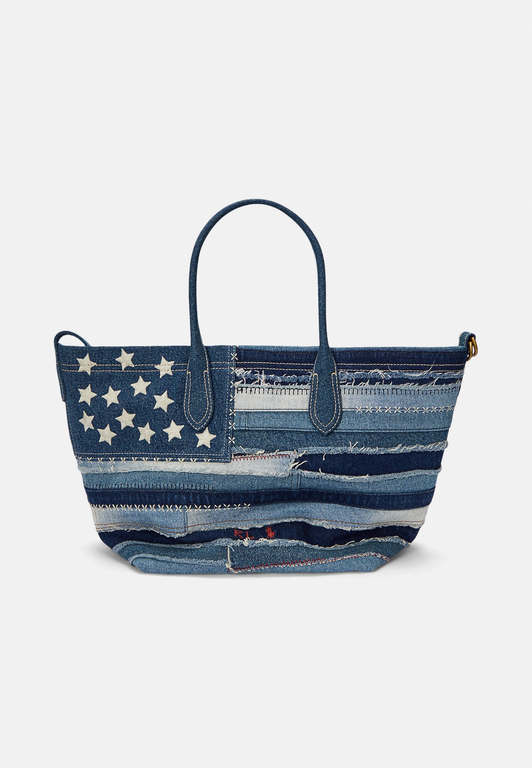 Polo Ralph Lauren FLAG DENIM PATCH MEDIUM BELLPORT TOTE - Shopping  