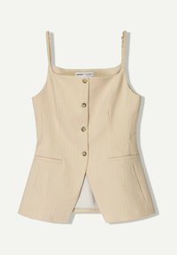 WITH SQUARE-CUT NECKLINE - Top - sand