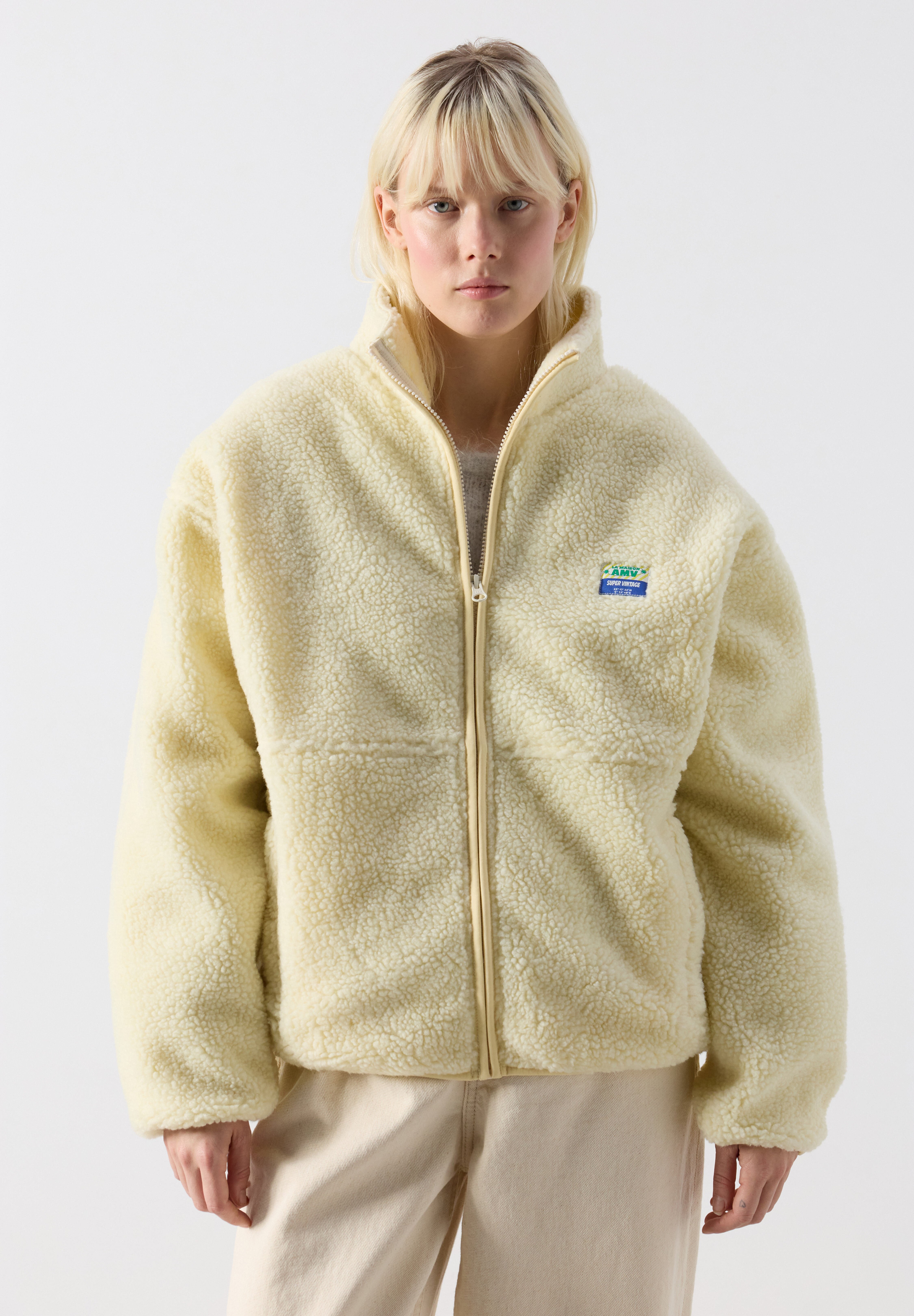 American Vintage HOKTOWN - Fleece jacket - ecru/beige - Zalando.ie