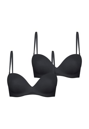 2-PACK STEPY SOFT - trägerloser/variabler BH - black