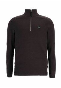 OSCAR HALF ZIP - Strickpullover - dark brown
