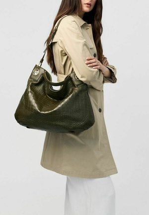 Borbonese, LONDON SHOPPING BAG LARGE - Shopping bag - camouflage