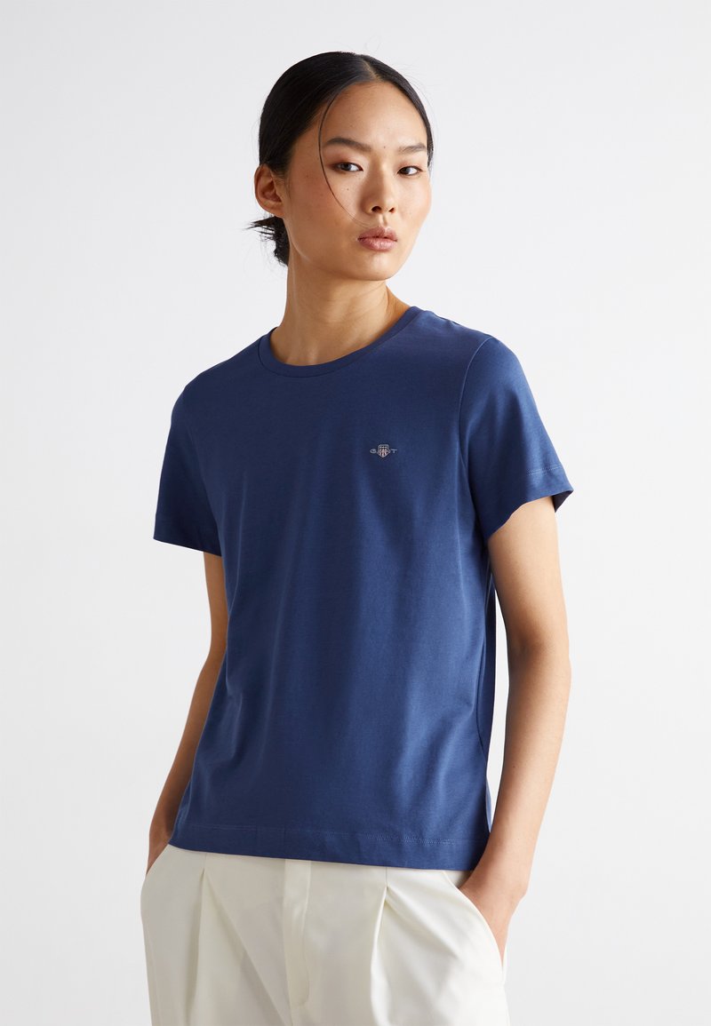 GANT - SHIELD - Basic T-shirt - dusty blue sea, Enlarge