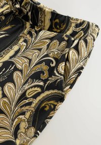 Next WIDE LEG - Kalhoty - black gold paisley print