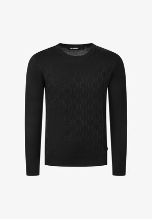 KARL LAGERFELD, KNIT CREWNECK - Pullover - black