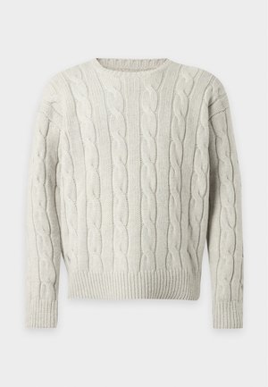 Polo Ralph Lauren, RELAXED FIT CABLE-KNIT SWEATER - Striktrøje - dim grey heather