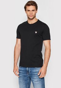 Guess KURZARM - Lihtne T-särk - schwarz