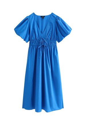 New Look Curves, CURVES   PUFF SLEEVE FLARED MIDI DRESS - Jurk - bright blue