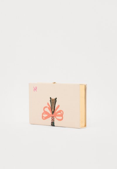 Olympia Le-Tan BOOK CLUTCH THE BOUQUET - Pochette - nacre